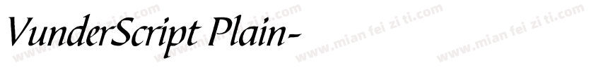 VunderScript Plain字体转换